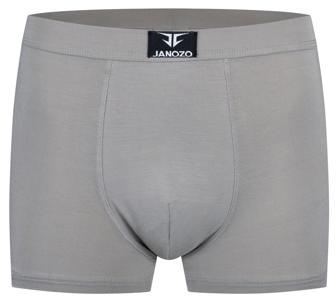 12er-Pack Herren Boxershorts aus Bambus – Seidig weiche Unterhosen – Grau