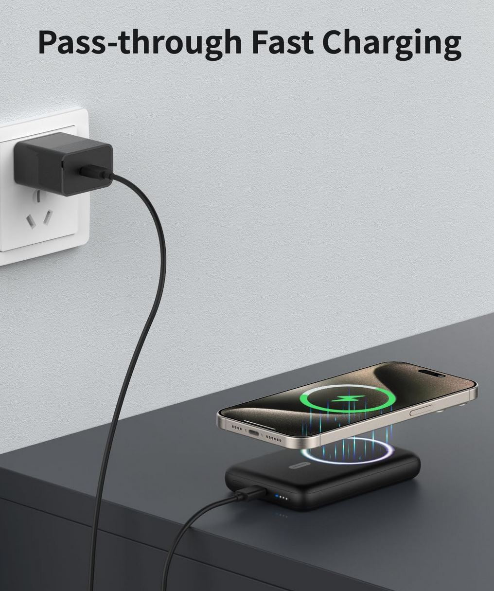 Batterie externe sans fil pour smartphone 10 000 mAh – Charge magnétique