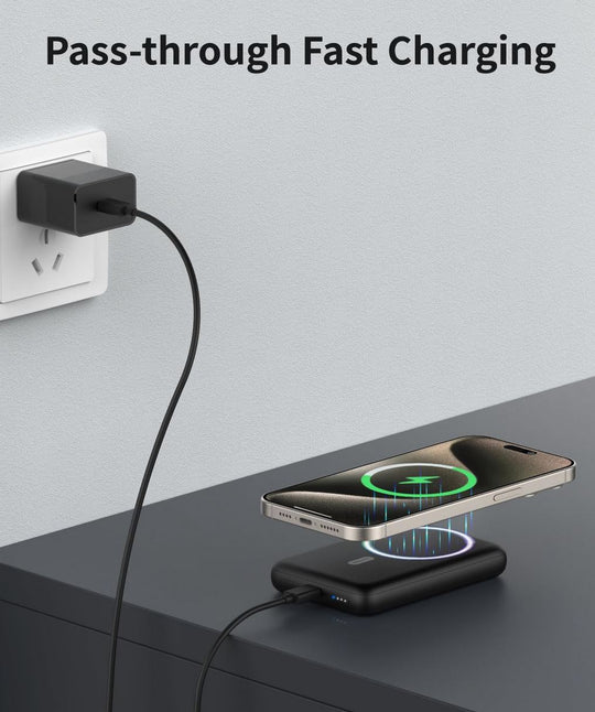 Batterie externe sans fil pour smartphone 10 000 mAh – Charge magnétique